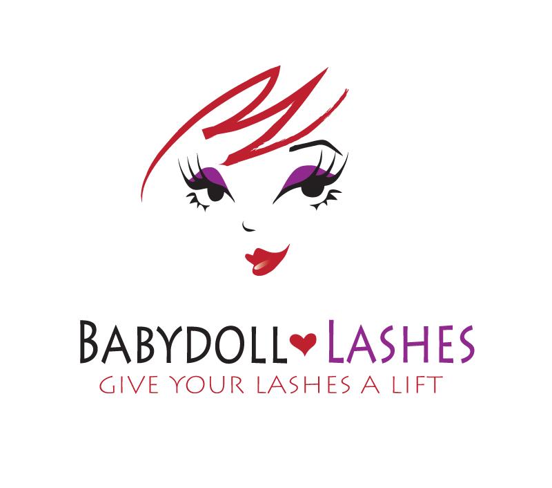 babydoll lashes. logo character