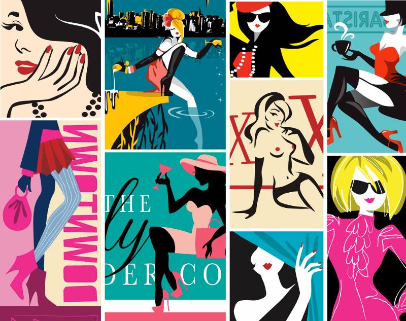 branding, brand design, digital artist, shanashay, shana cinquegrana, logo design, vector illustration, fashion logo, hair logo, salon logo, custom illustration, sexy vector girls, vector girls, digital artist, beauty logos, mommy logos, custom illustration, fashion & beauty logos, pinup girl logos, character illustration
