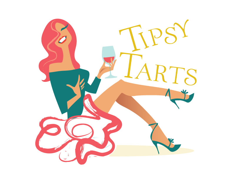 tipsy tarts illustration